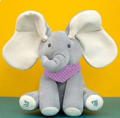 Juguete de Peluche Musical Interactivo de Elefante con Orejas que Aletean