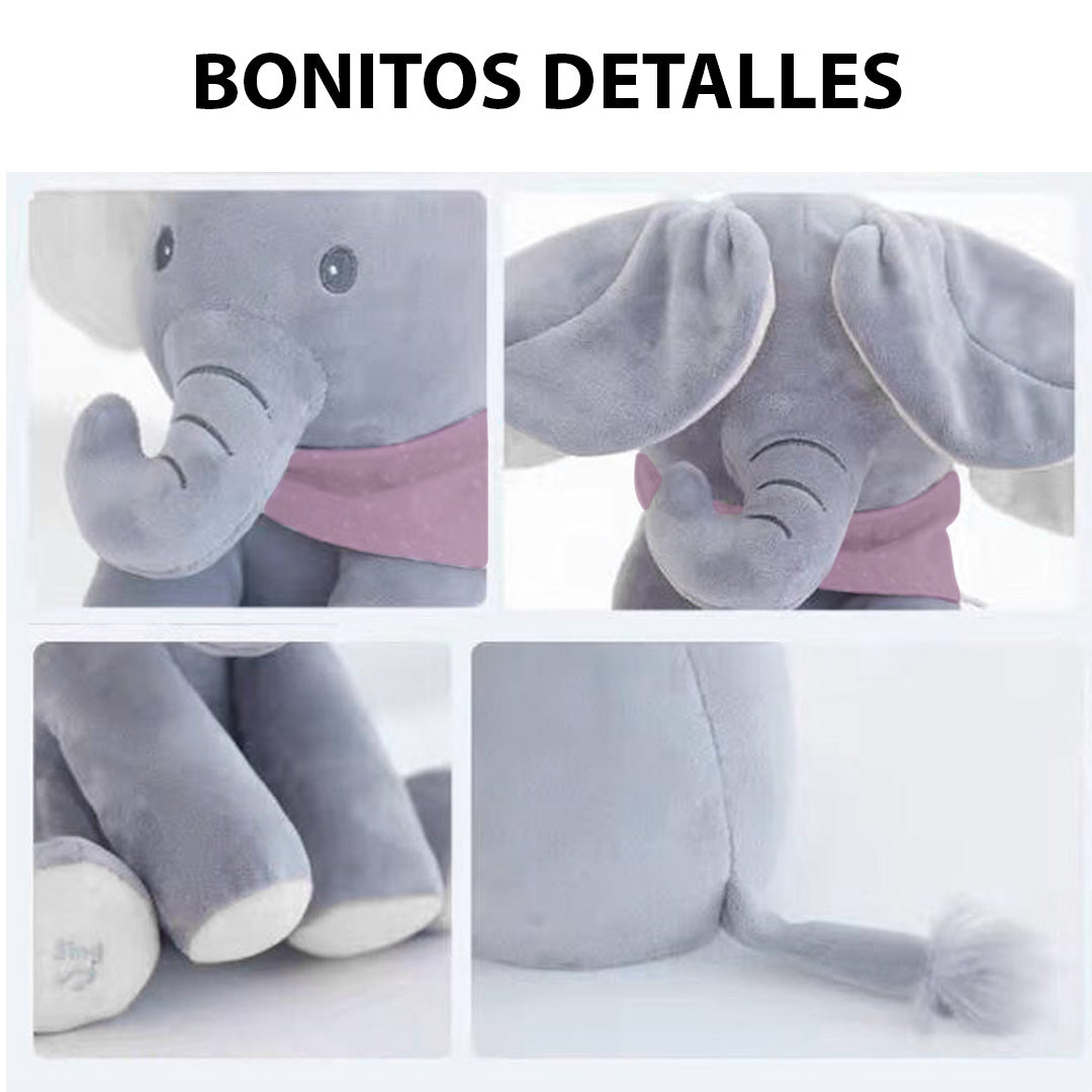 Juguete de Peluche Musical Interactivo de Elefante con Orejas que Aletean